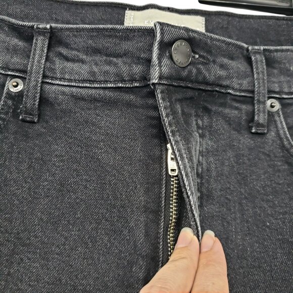 Everlane Black Jeans Original Cheeky Jean 31 Crop Womens High Rise Straight Leg - Picture 4 of 10